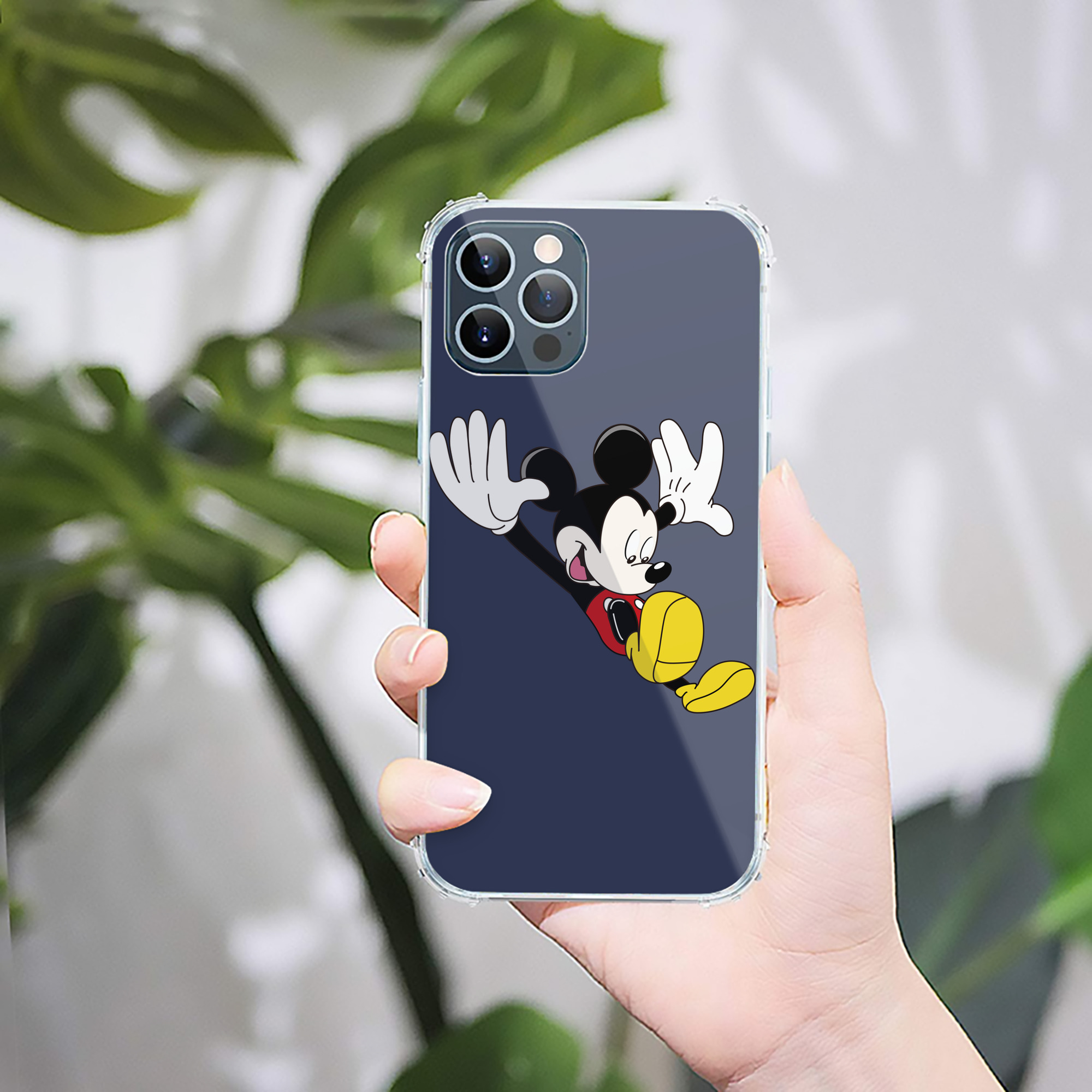 （画像用） ミッキーマウス Mickey Mouse 【iPhone 12シリーズ対応】透明スマホケース（クリアソフトケース）